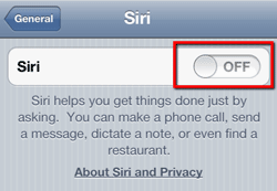 Disable Siri