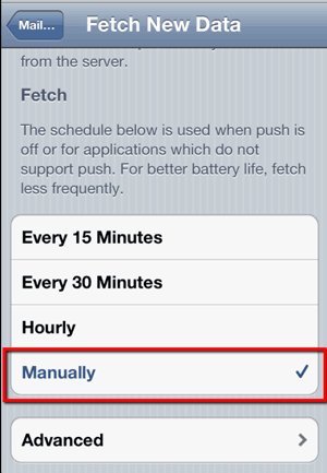 iPhone/iPad - Fetch New Data - Manually