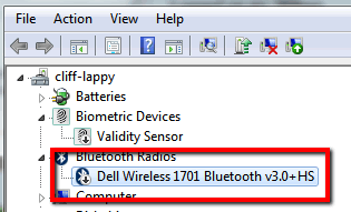 Disable Bluetooth device in Device Manager