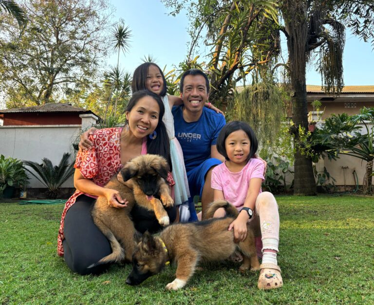 Cliff Tam with his family in Tanzania